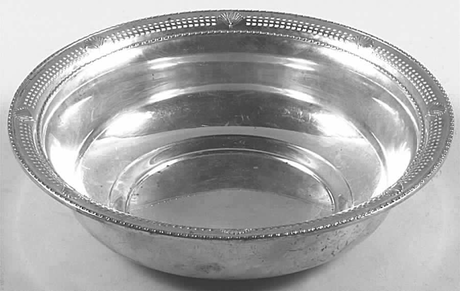 Fanfair (Sterling, Hollowware) 9" Round Vegetable Bowl by M Fred Hirsch-1