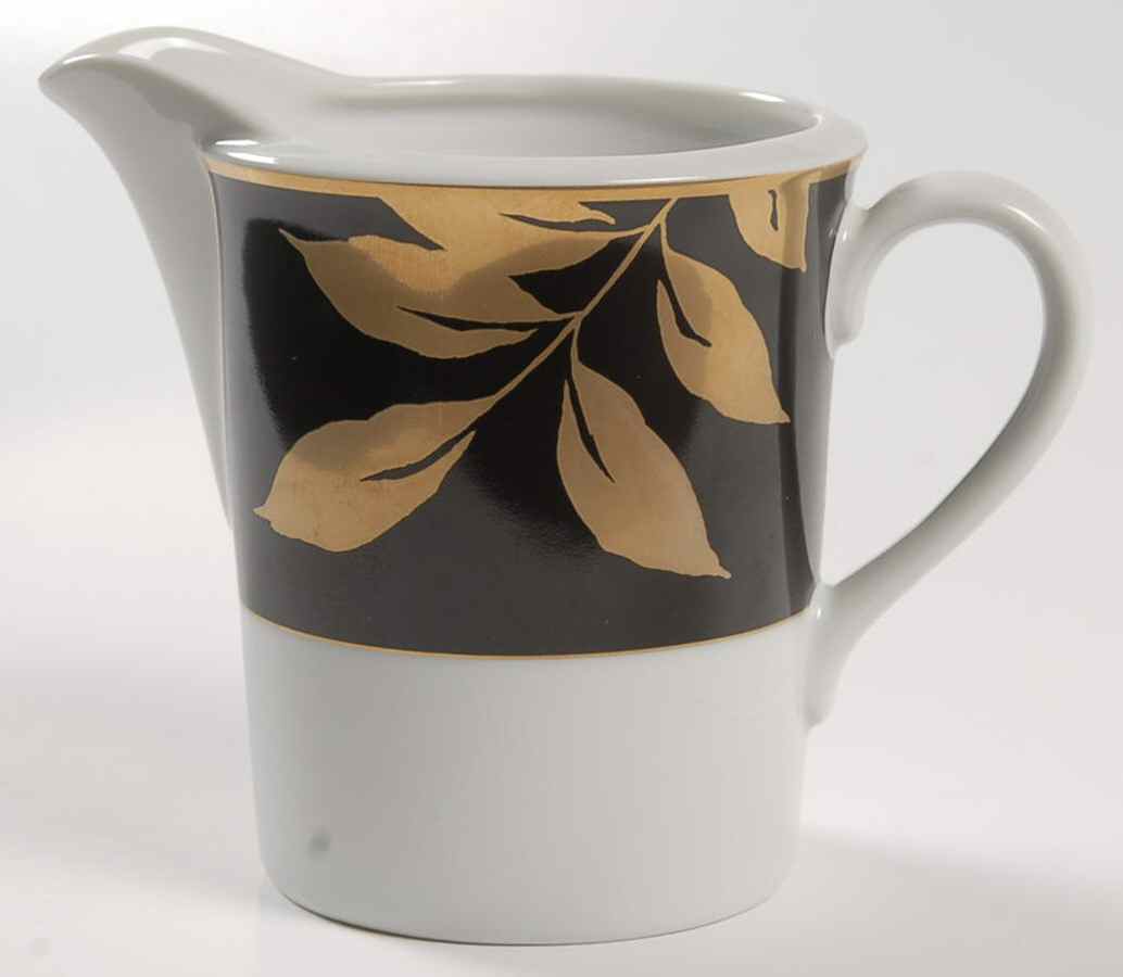Gold Leaf Black Creamer by Mikasa-1