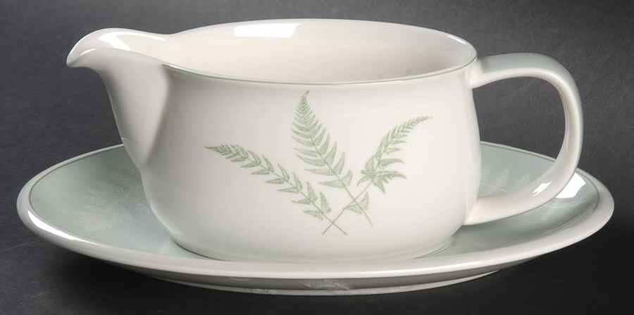 Fern Forest Gravy Boat & Underplate by Mikasa-1