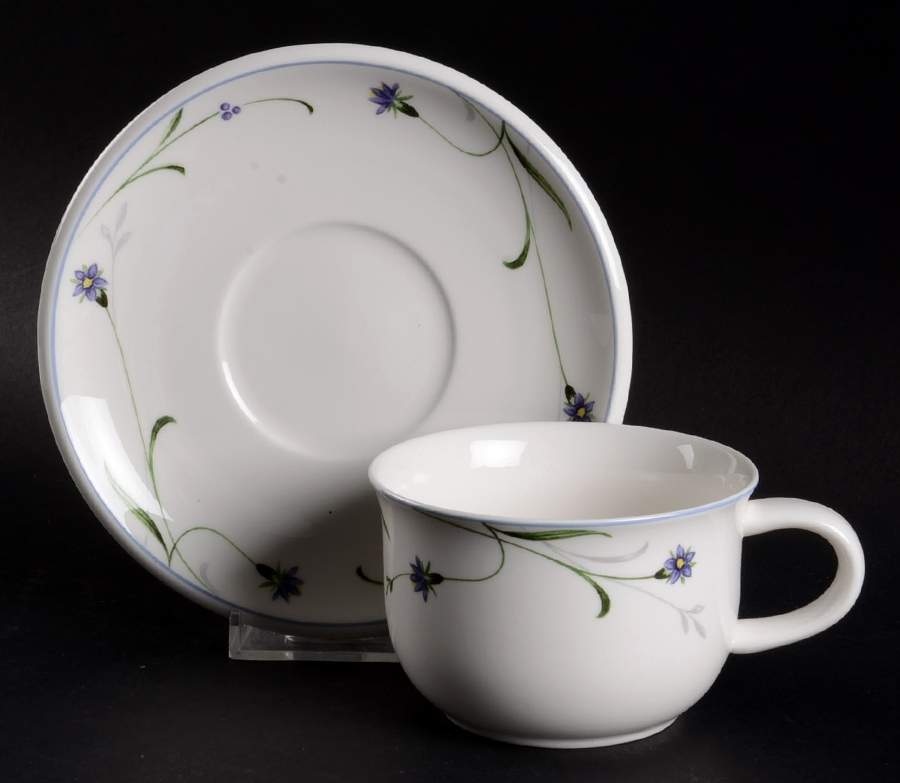 Meadow Sweet Flat Cup & Saucer Set by Mikasa-1