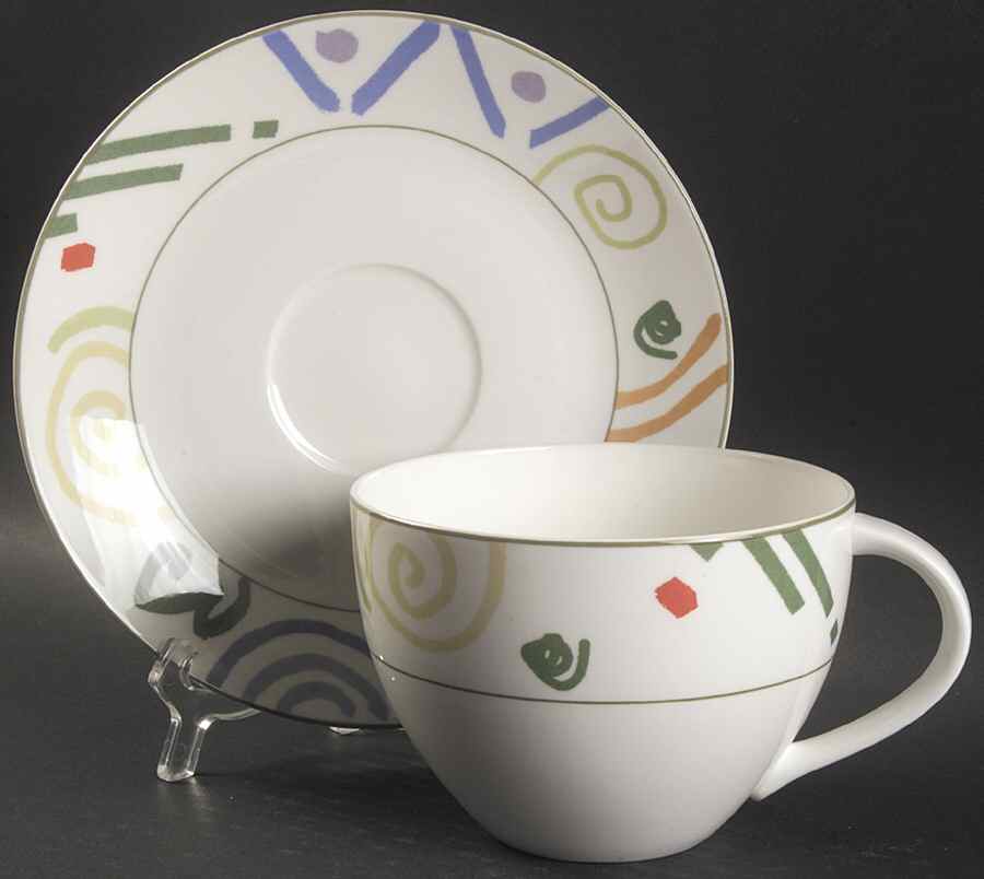 Graffiti Breakfast Cup & Saucer Set by Mikasa-1