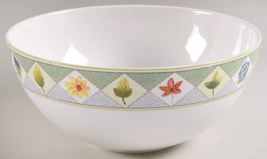 Wood Flowers 8" Round Vegetable Bowl by Mikasa-1