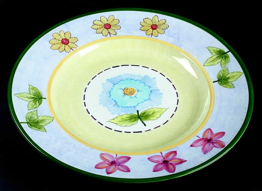 Wood Flowers 17" Chop Plate (Round Platter) by Mikasa-1