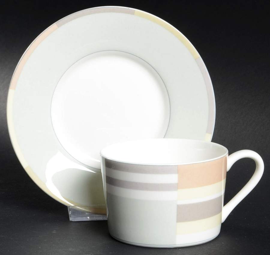Roulette Flat Cup & Saucer Set by Mikasa-1