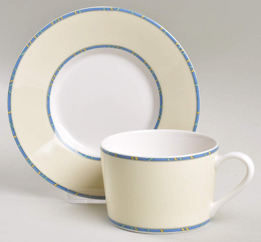 Ultima Ivory Flat Cup & Saucer Set by Mikasa-1