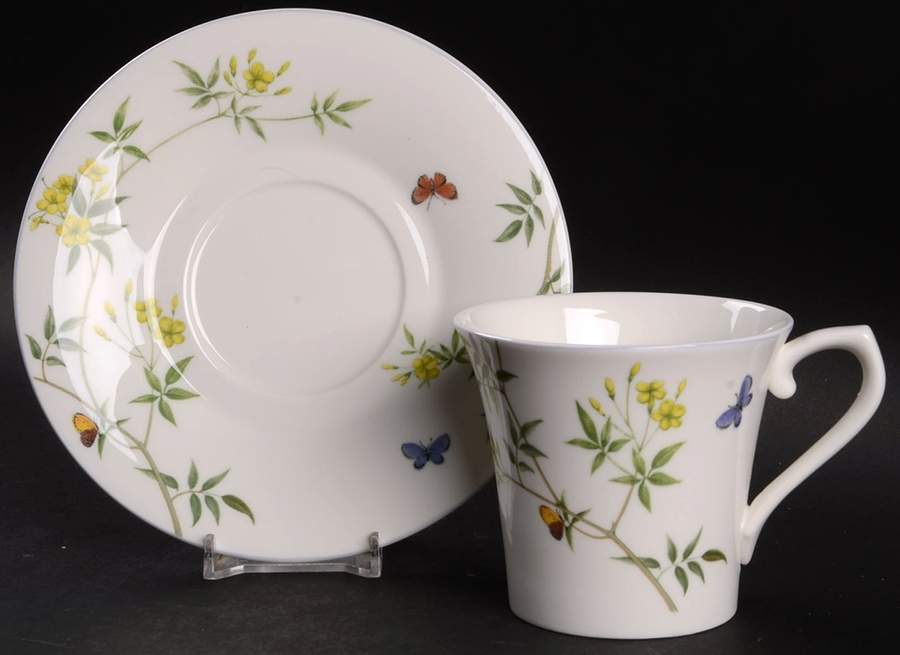 Butterfly Fancy Flat Cup & Saucer Set by Mikasa-1