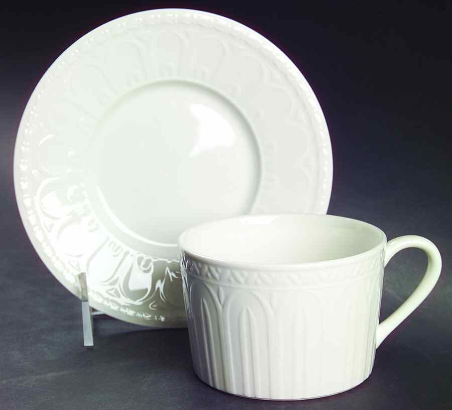 Casa Blanca Flat Cup & Saucer Set by Mikasa-1