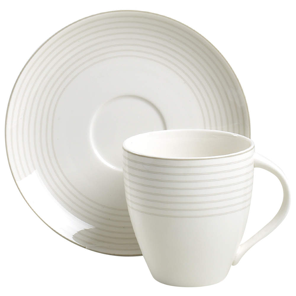 Debonaire Flat Cup & Saucer Set by Mikasa-1