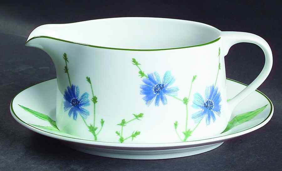 Wild Flowers Gravy Boat & Underplate by Mikasa-1