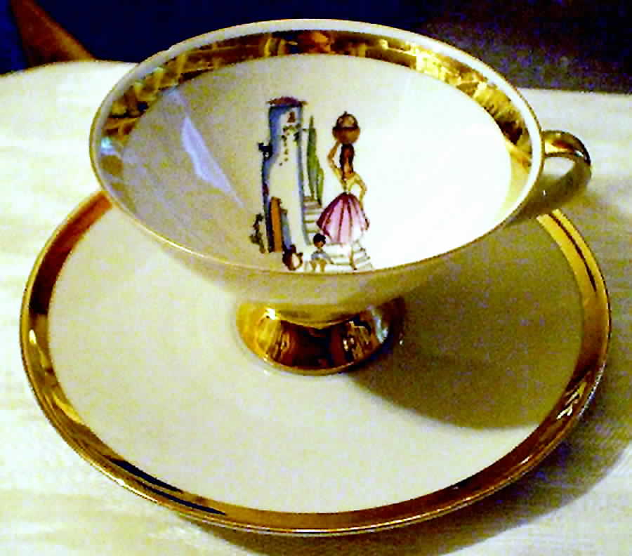 MIT122 Footed Cup & Saucer Set by Mitterteich-1