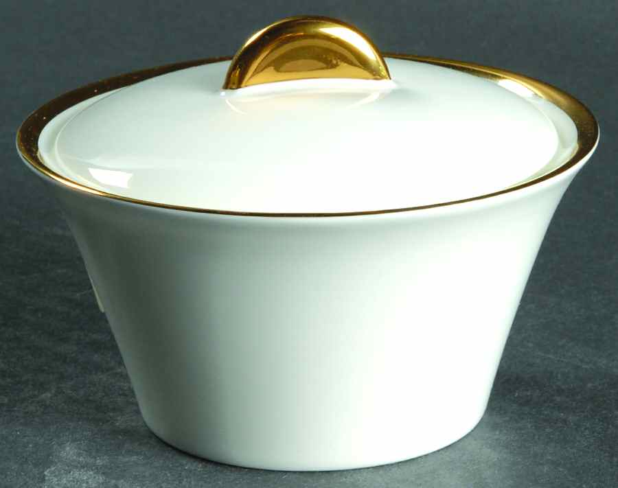 Deco Gold Sugar Bowl & Lid by Mikasa-1