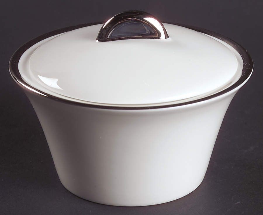 Deco Platinum Sugar Bowl & Lid by Mikasa-1