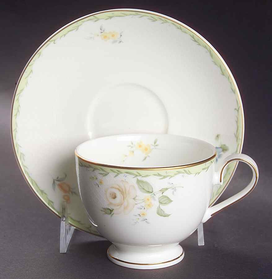 First Kiss Footed Cup & Saucer Set by Mikasa-1