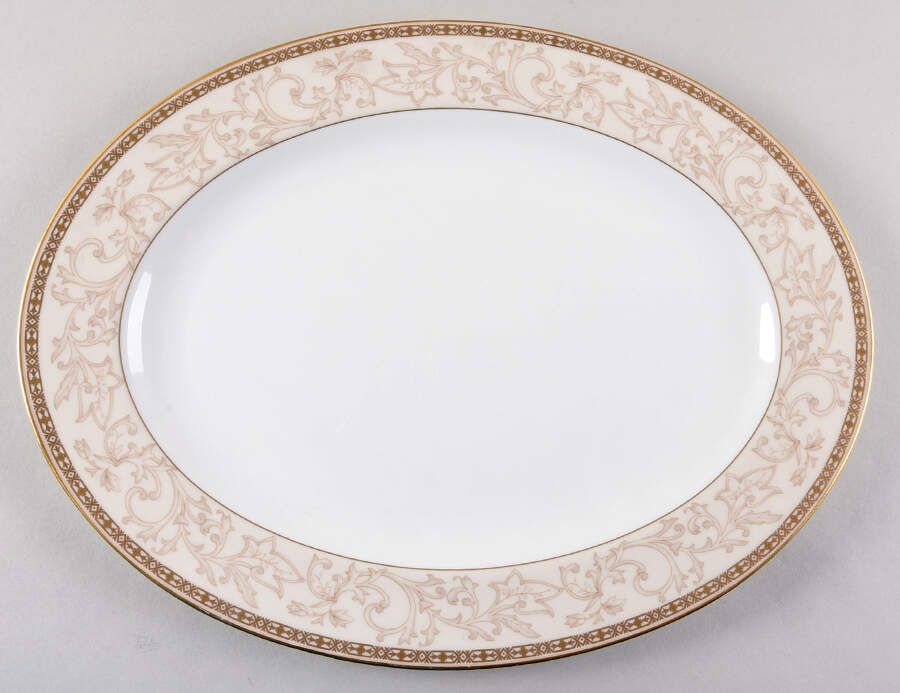 Buckingham 14" Oval Serving Platter by Mikasa-1