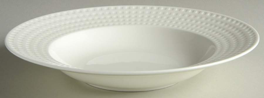 Detail White Large Rim Soup Bowl by Mikasa-1