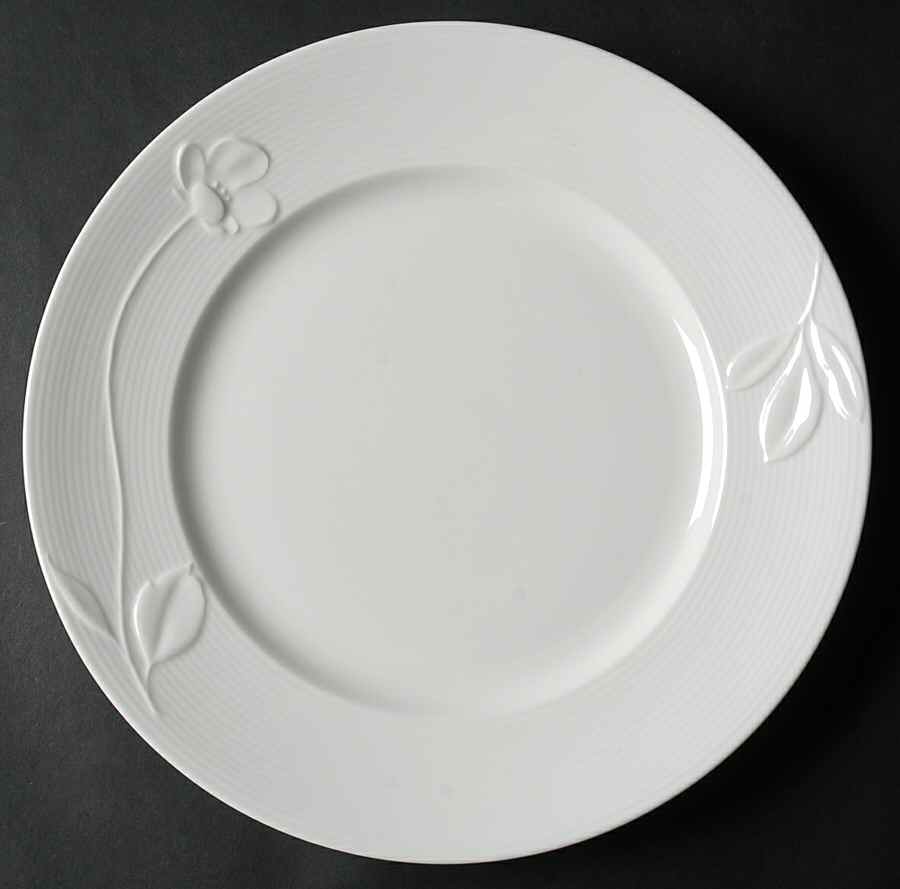 White Garden Dinner Plate by Mikasa-1