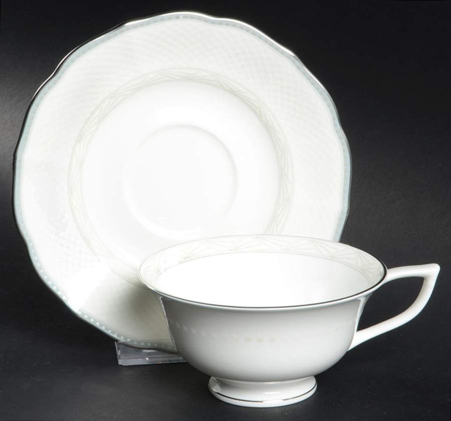 Whitehall Footed Cup & Saucer Set by Mikasa-1