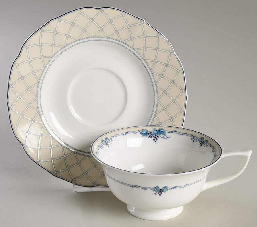 Parisian Vine Footed Cup & Saucer Set by Mikasa-1