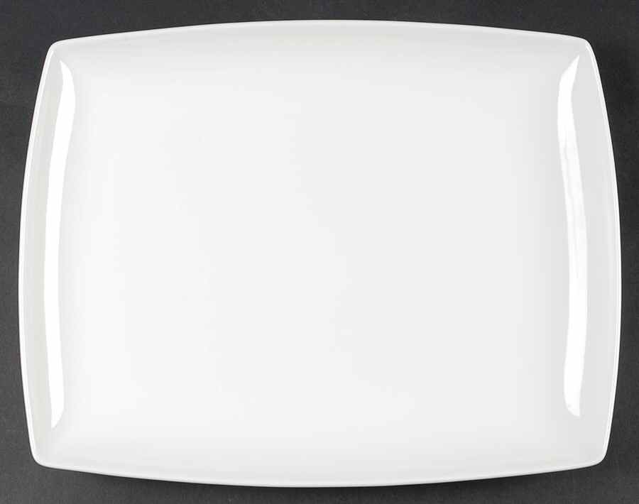 Elegance White 13" Rectangular Serving Platter by Mikasa-1