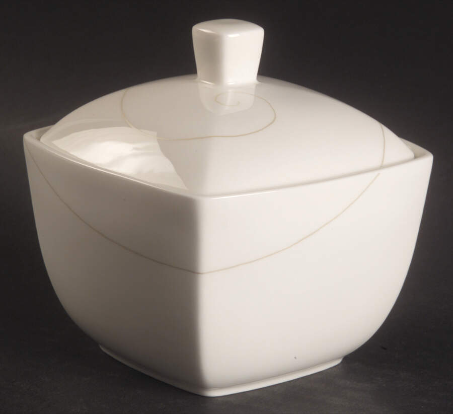 Infinity Silver Sugar Bowl & Lid by Mikasa-1