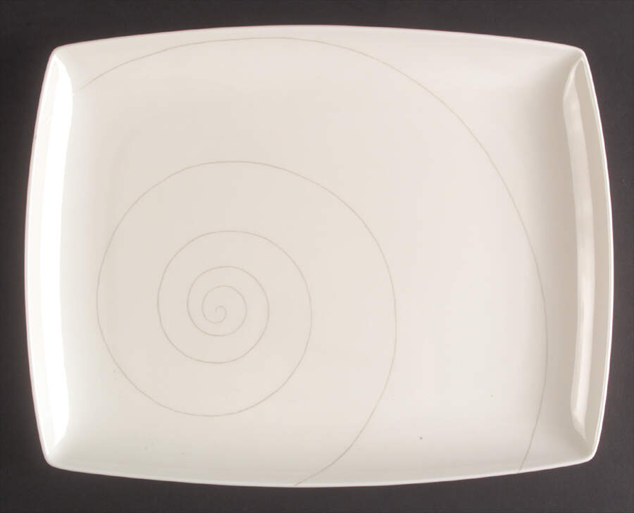 Infinity Silver 13" Rectangular Serving Platter by Mikasa-1