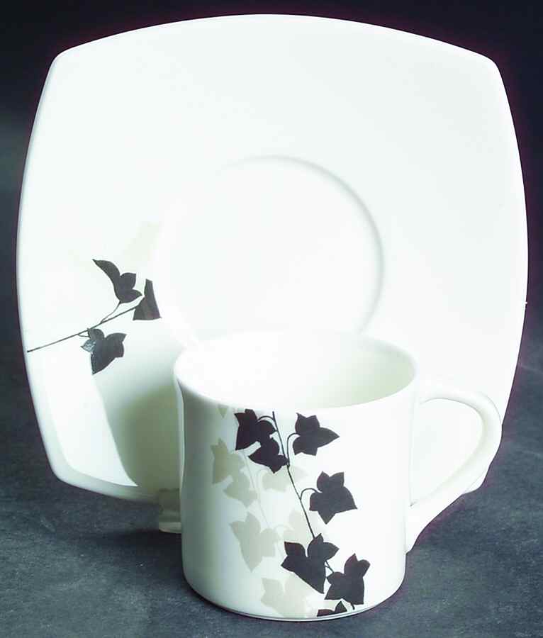 Ebony Shadow Espresso Cup and Saucer Set by Mikasa-1