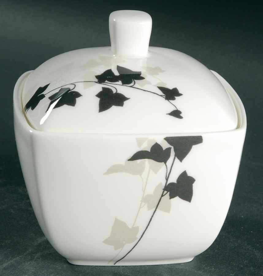 Ebony Shadow Sugar Bowl & Lid by Mikasa-1