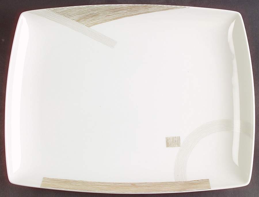 Modern Art 13" Rectangular Serving Platter by Mikasa-1