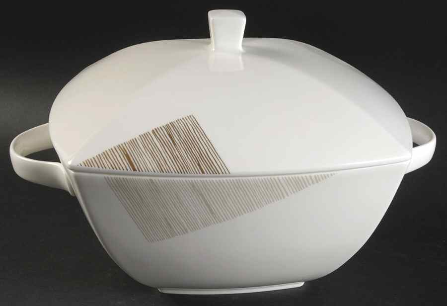 Modern Art Round Covered Vegetable by Mikasa-1