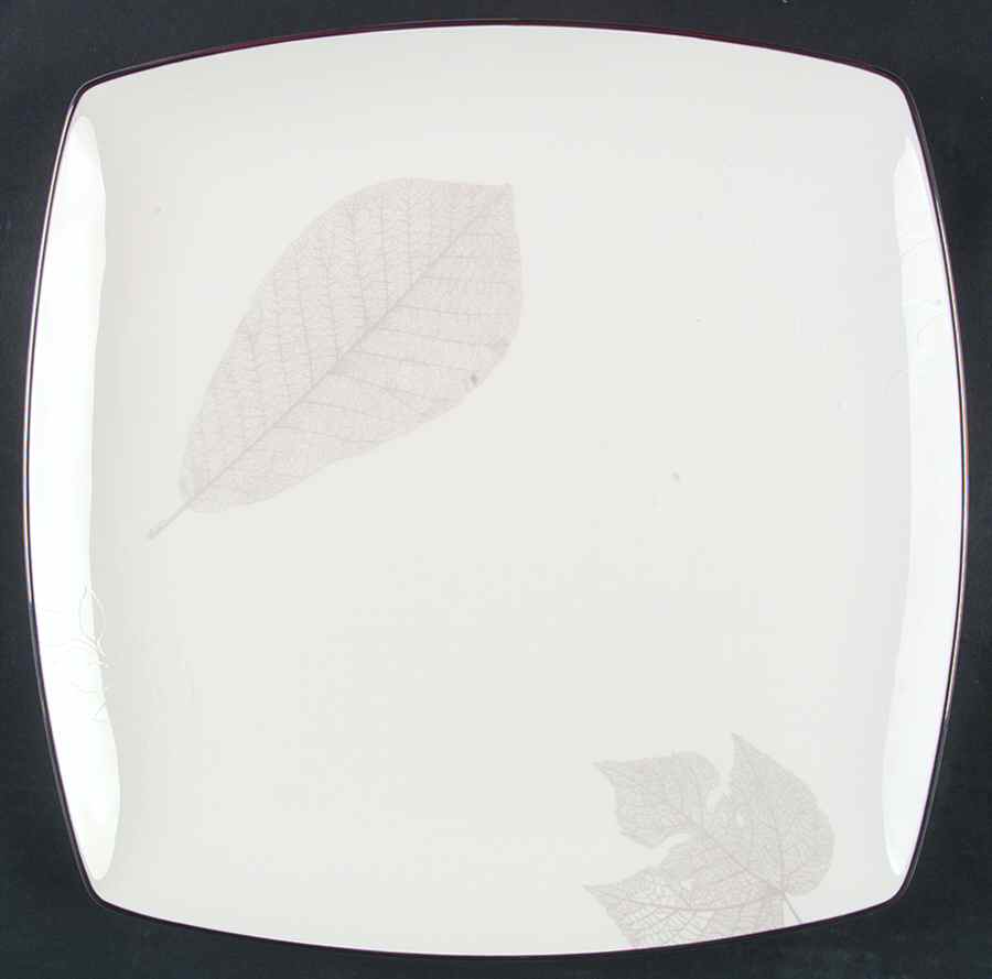 Silver Leaves 12" Chop Plate (Round Platter) by Mikasa-1