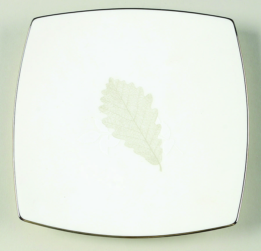 Silver Leaves Salad/Dessert Plate by Mikasa-1
