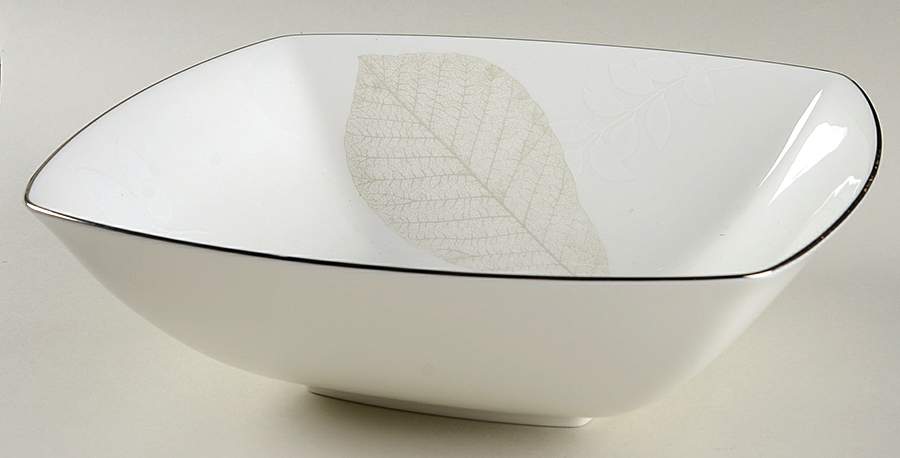 Silver Leaves 9" Round Vegetable Bowl by Mikasa-1