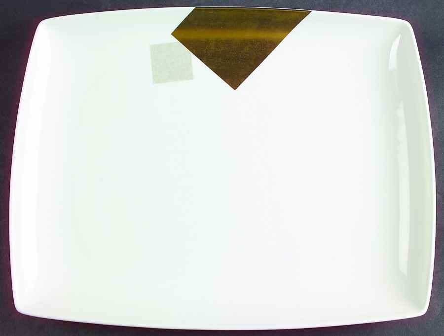 24 Karat 13" Rectangular Serving Platter by Mikasa-1