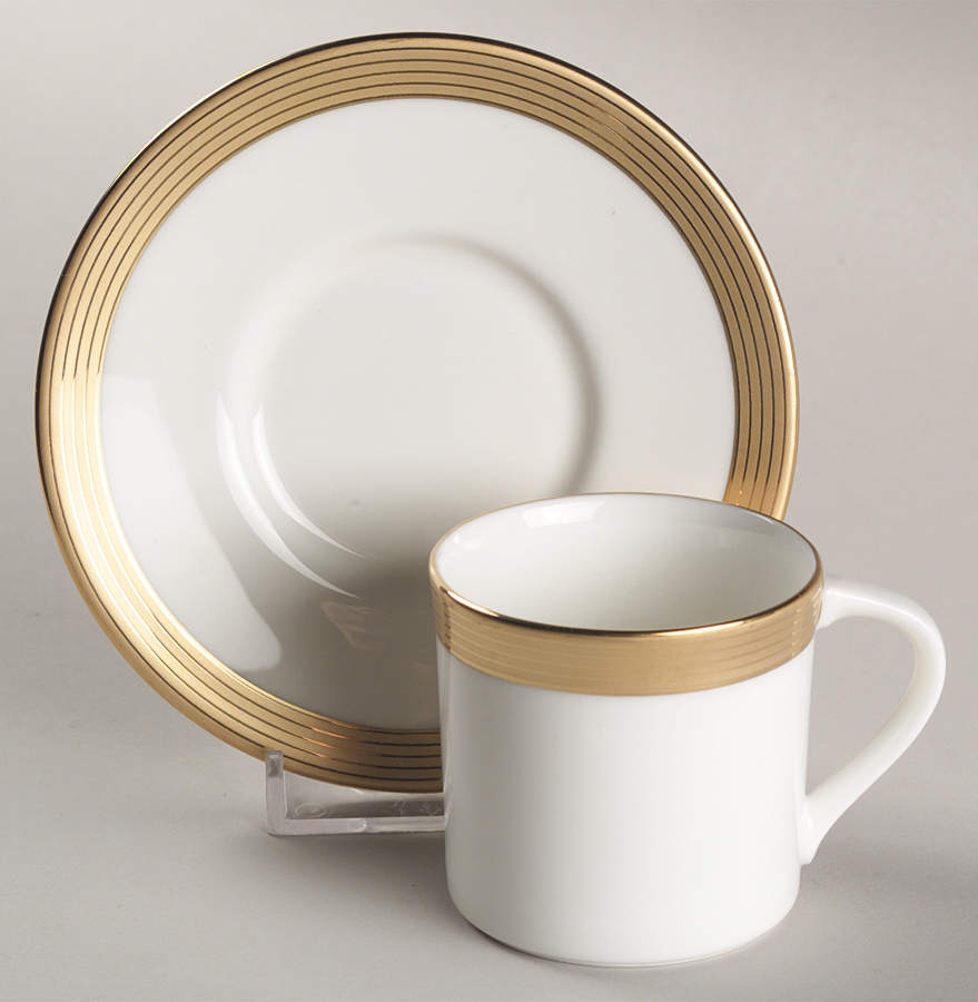 Millennium Gold Espresso Cup and Saucer Set by Mikasa-1