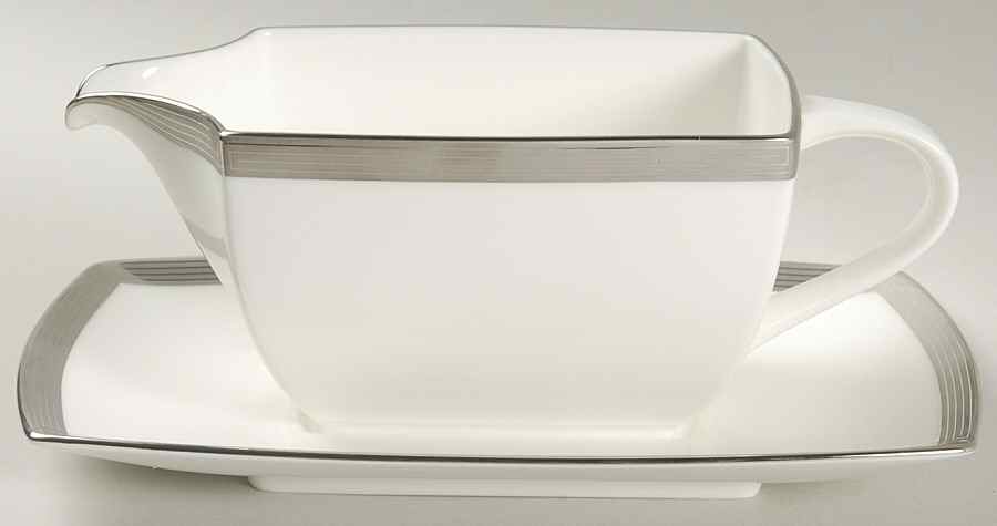 Millennium Platinum Gravy Boat & Underplate by Mikasa-1