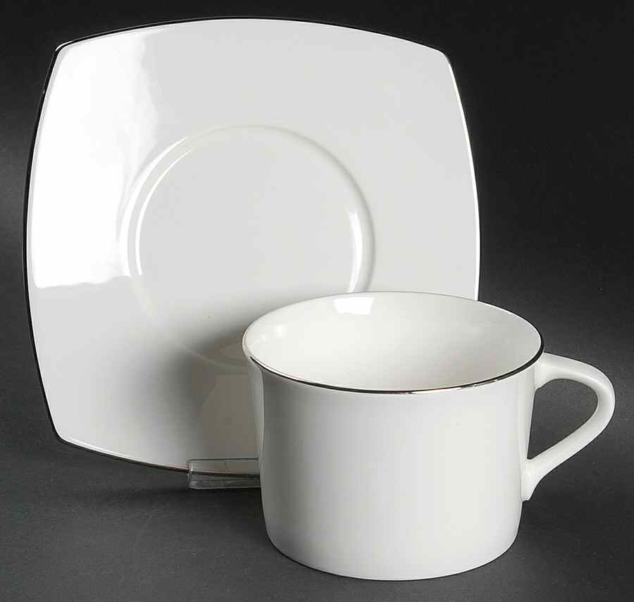 Couture Platinum Breakfast Cup & Saucer Set by Mikasa-1