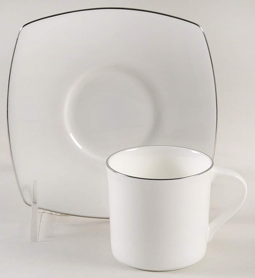 Couture Platinum Flat Demitasse Cup & Saucer Set by Mikasa-1