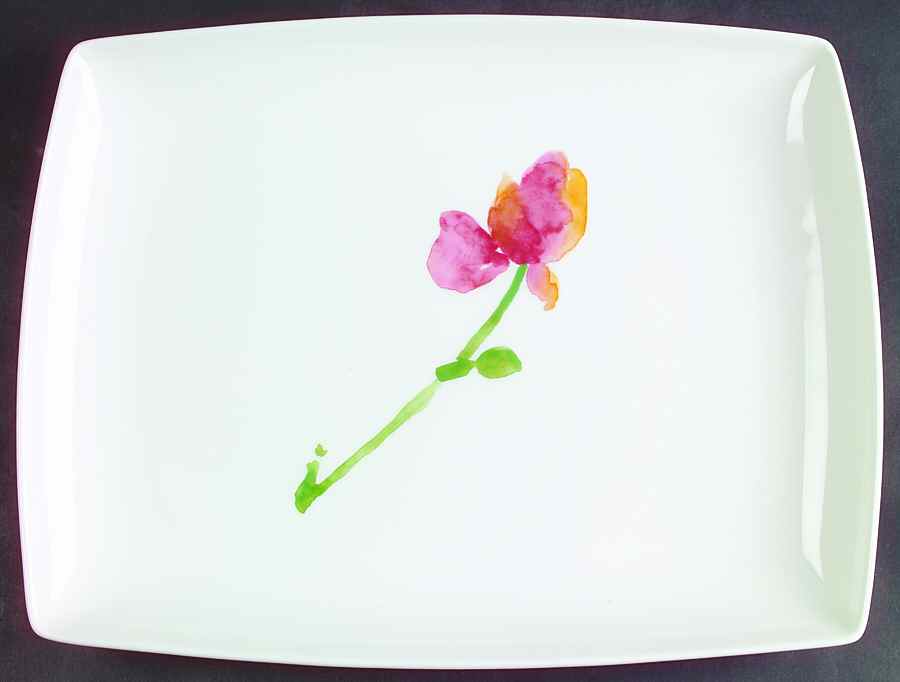 Mixed Bouquet 13" Rectangular Serving Platter by Mikasa-1