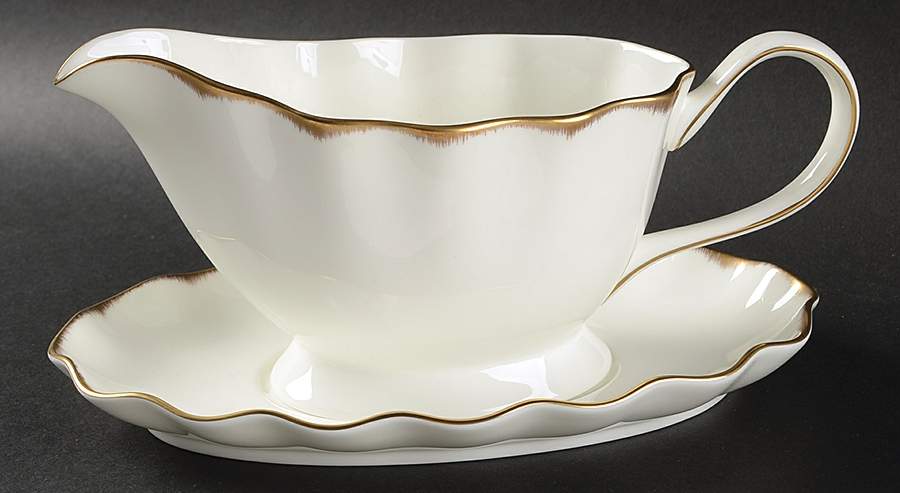 Midas Touch Gravy Boat & Underplate by Mikasa-1