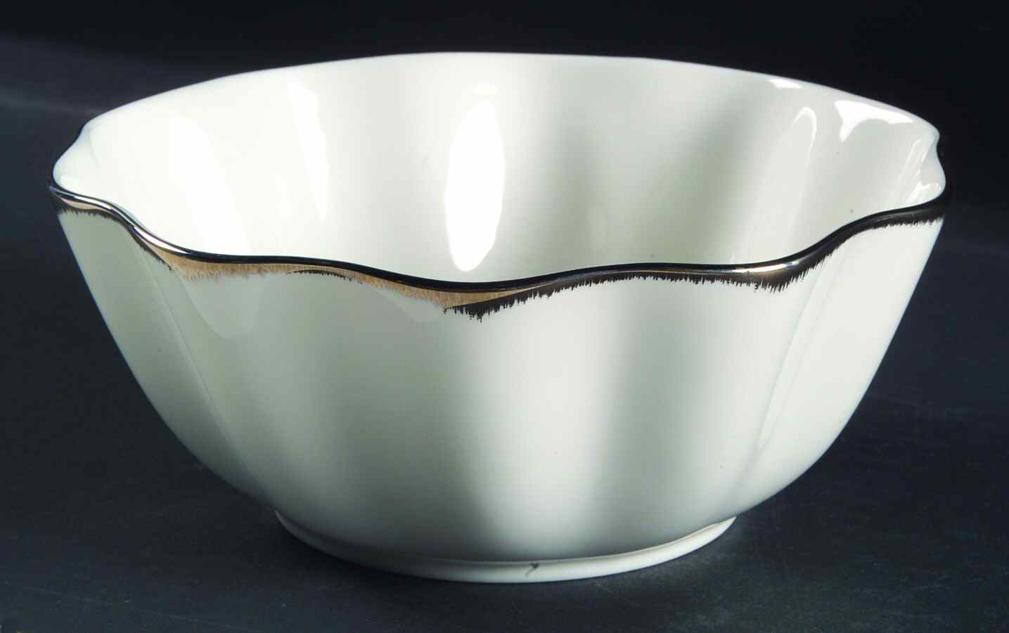 Silver Moire Coupe Cereal Bowl by Mikasa-1