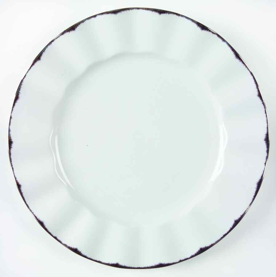 Silver Moire Dinner Plate by Mikasa-1