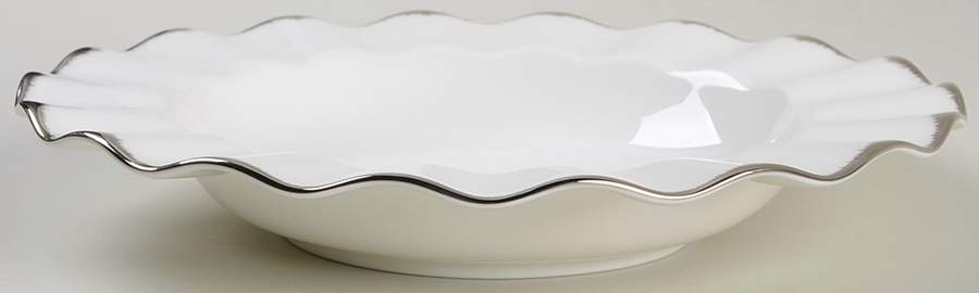 Silver Moire Large Rim Soup Bowl by Mikasa-1