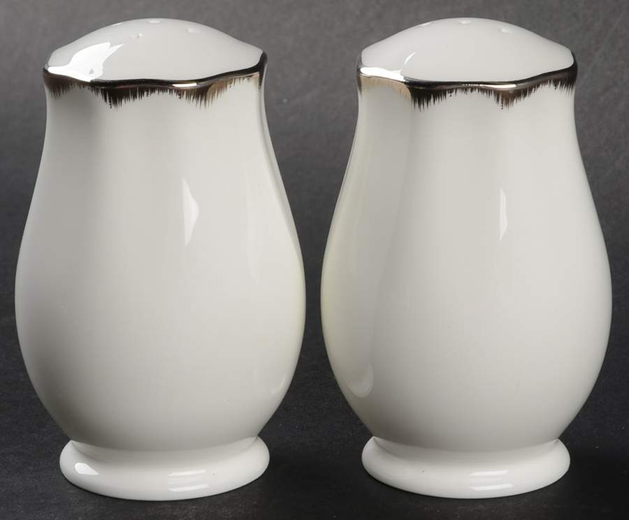Silver Moire Salt & Pepper Set by Mikasa-1