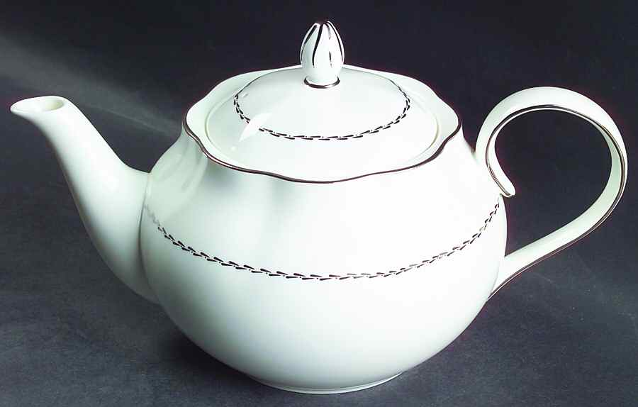 Platinum Ring Teapot & Lid by Mikasa-1