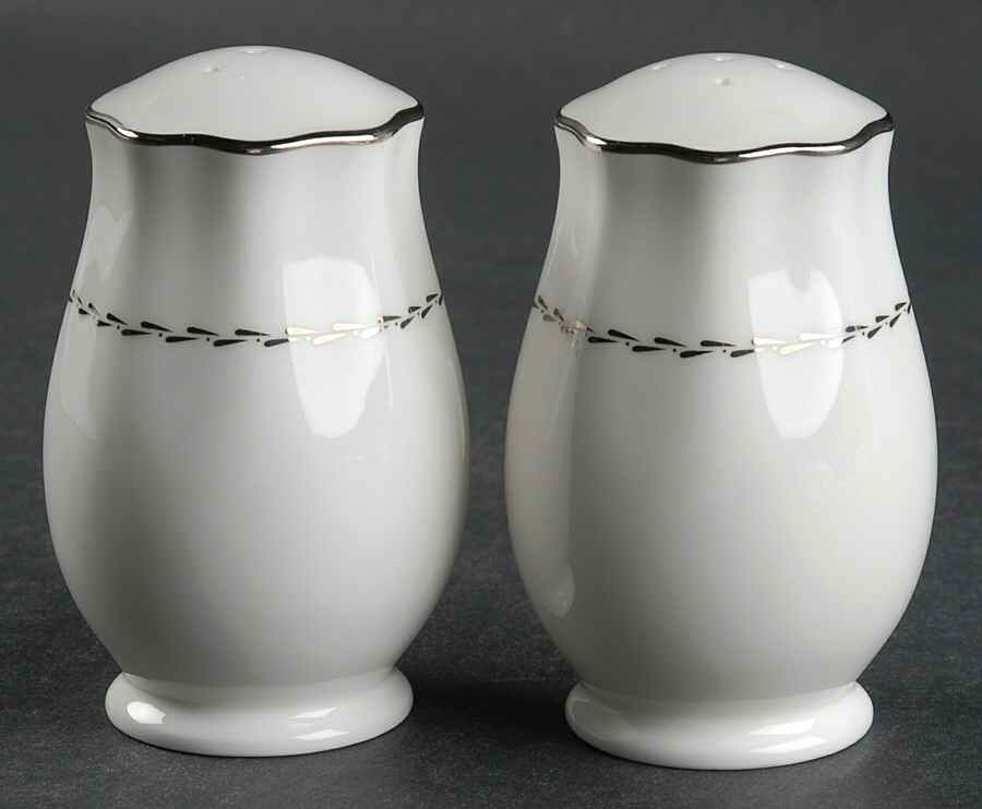 Platinum Ring Salt & Pepper Set by Mikasa-1