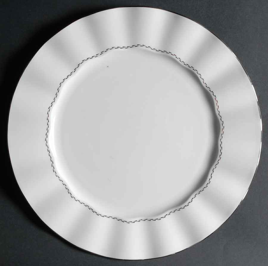 Platinum Ring 12" Chop Plate (Round Platter) by Mikasa-1