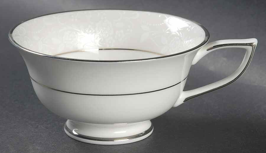 Platinum Brocade Footed Cup by Mikasa-1
