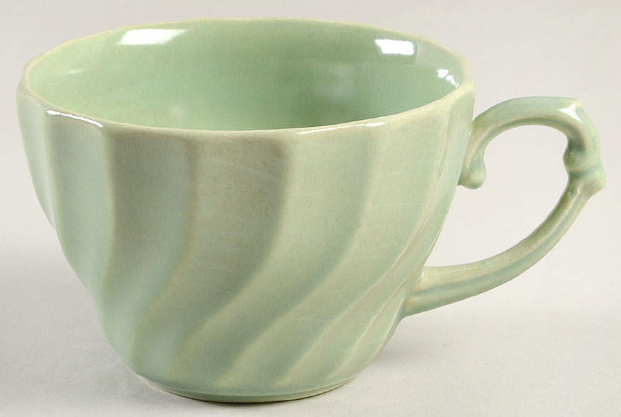 Yorkshire Green (Matte) Flat Cup by Metlox - Poppytrail - Vernon-1
