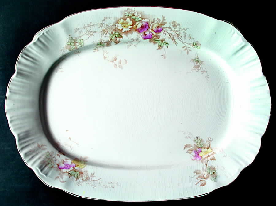 MEA122 16" Oval Serving Platter by Alfred Meakin-1