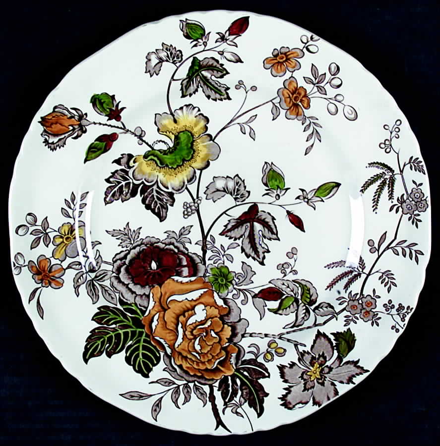 Belvedere Brown Multicolor Dinner Plate by Mason's-1